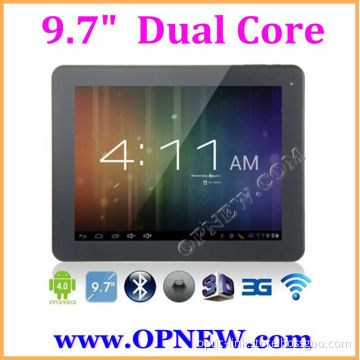 Real 9.7" Dual Core Tablet PC Android 4.2 A20 Cortex a9 Dual-core 1.5GHz Bluetooth Wi-Fi External 3G 16GB OPNEW
